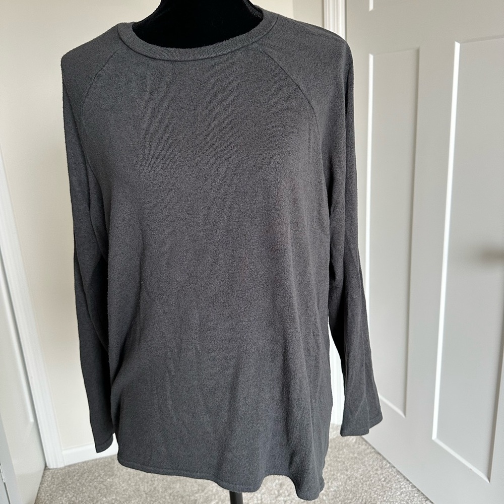 Women’s American Eagle Soft & Sexy Black Plush Long Sleeve-Size L